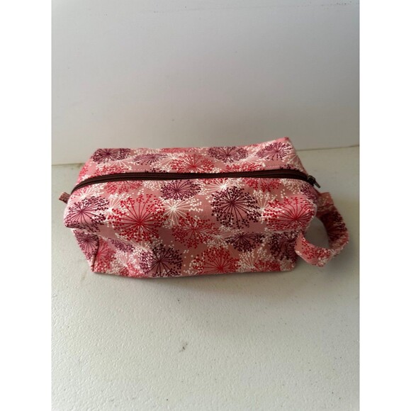 Handmade Handcrafted All Over Dandelion Like Asian Inspired Cosmetic Travel Bag - Picture 3 of 5